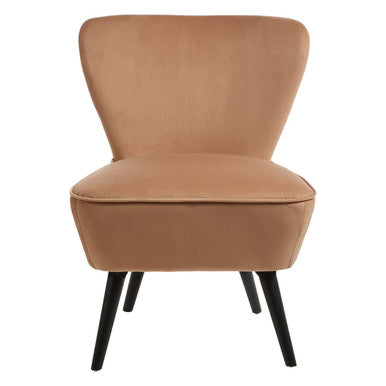 Darcy Natural Fabric Chair with Black Wooden Legs