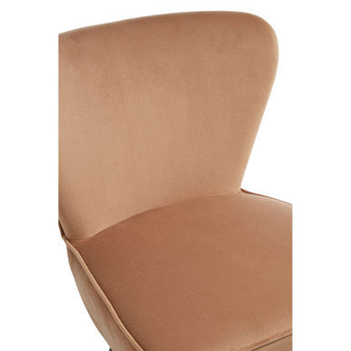 Darcy Natural Fabric Chair with Black Wooden Legs
