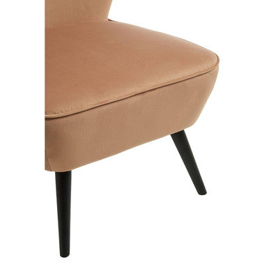 Darcy Natural Fabric Chair with Black Wooden Legs
