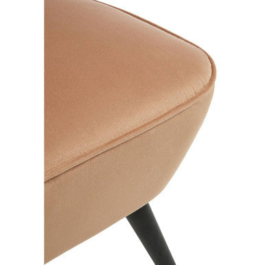 Darcy Natural Fabric Chair with Black Wooden Legs