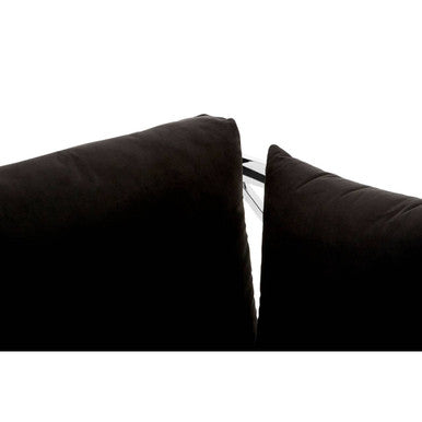 Novo Black Velvet 3 Seater Sofa