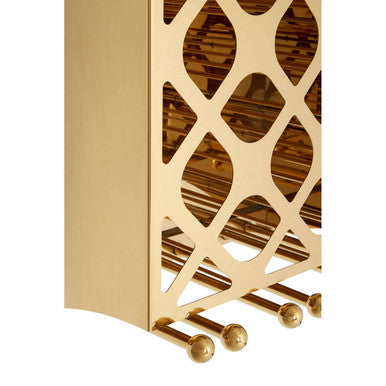 12 Bottle Gold Finish Wine Rack | Novo