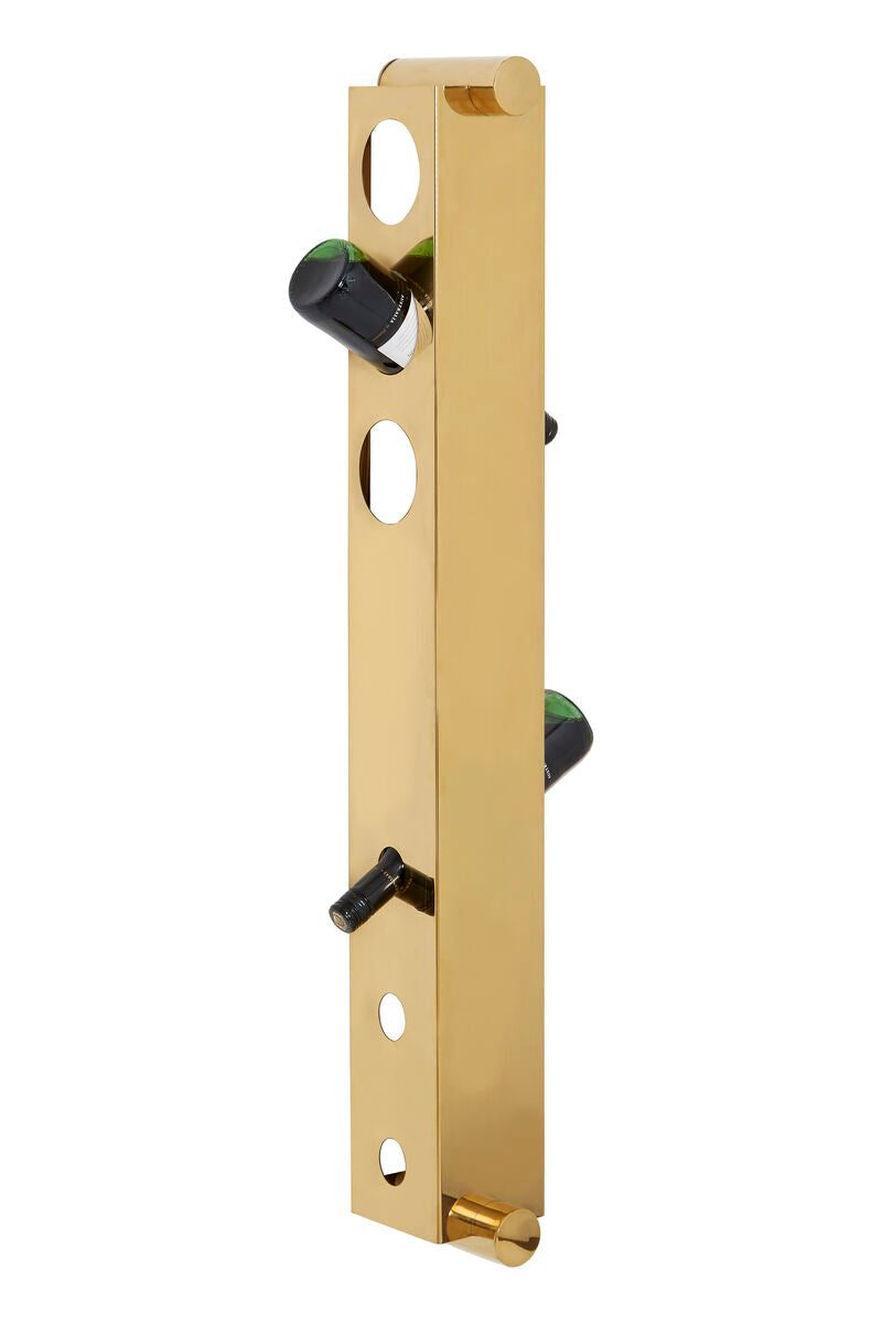 6 Bottle Gold Finish Vertical Wine Rack | Novo