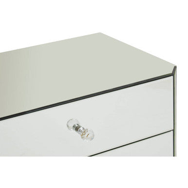 Gabriella Mirrored 4 Drawer Chest with Crystal Handles