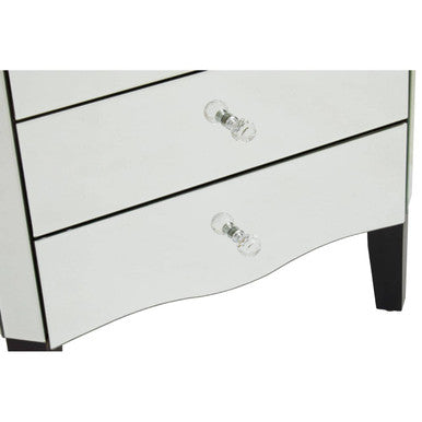 Gabriella Mirrored 4 Drawer Chest with Crystal Handles