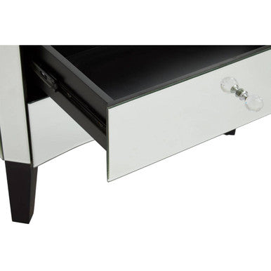 Gabriella Mirrored 4 Drawer Chest with Crystal Handles