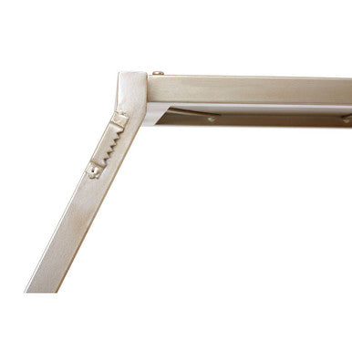 Roana Champagne Finish Mirrored Hexagon Shelf Unit