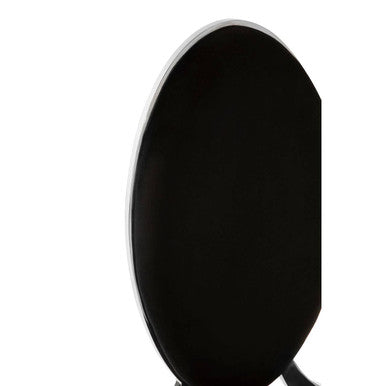 Eliza Black Velvet Dining Chair with Silver Finish Frame