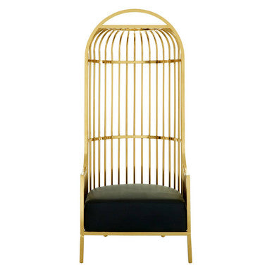Eliza Gold Finish Dome Cage Chair
