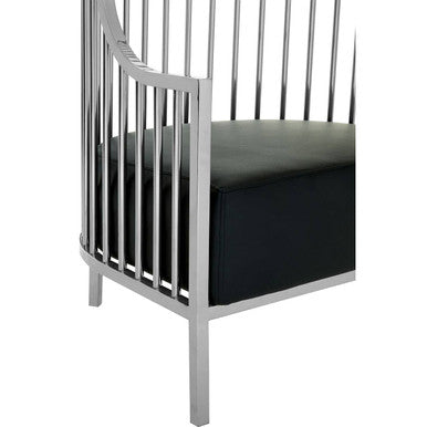 Eliza Silver Finish Dome Cage Chair