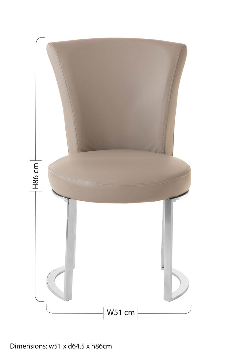 Eliza Grey Leather Effect Dining Chair