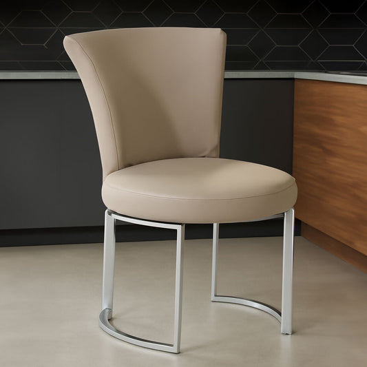 Eliza Grey Leather Effect Dining Chair