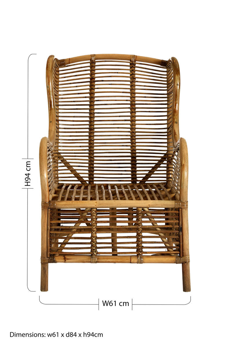 Manado Grey Kubu Rattan Arm Chair