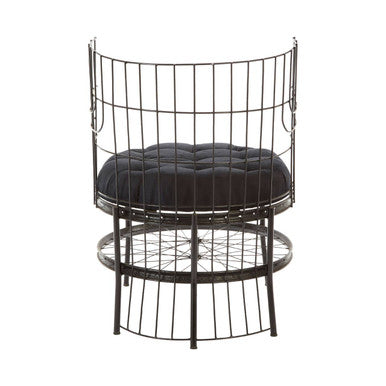 Mantis Black Fabric Wheel Design Chair