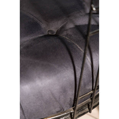 Mantis Black Fabric Wheel Design Chair