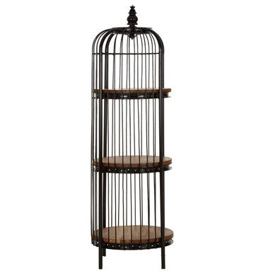 Mantis Black Finish Medium 3 Tier Bird Cage Shelf Unit