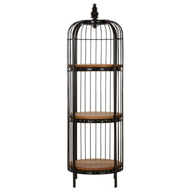 Mantis Black Finish Medium 3 Tier Bird Cage Shelf Unit