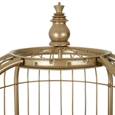 3 Tier Champagne Gold Birdcage Shelf Unit | Mantis