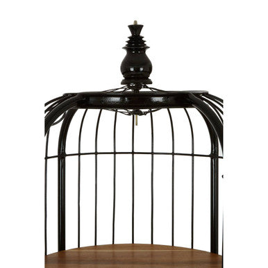 Mantis Black Finish Small 3 Tier Bird Cage Shelf Unit