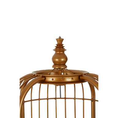 Small 3 Tier Gold Finish Birdcage Shelf Unit | Mantis