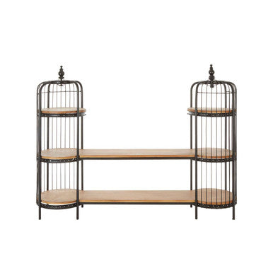 Long Black Finish Birdcage Shelf Unit | Mantis