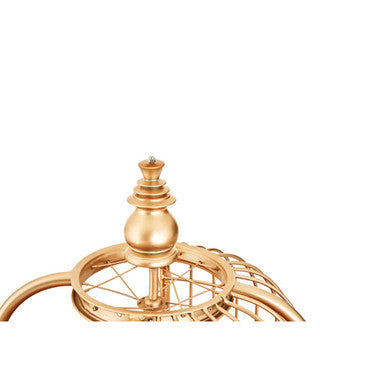 Champagne Gold Finish Birdcage Shelf Unit | Mantis