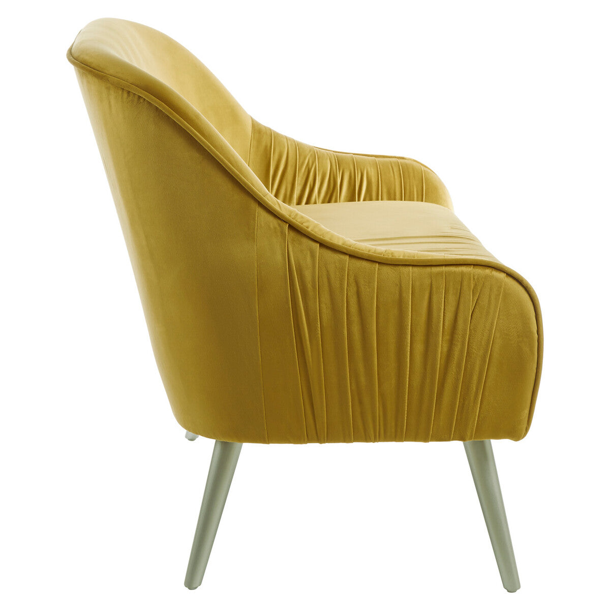 Louxor Mustard Velvet 2 Seater Sofa