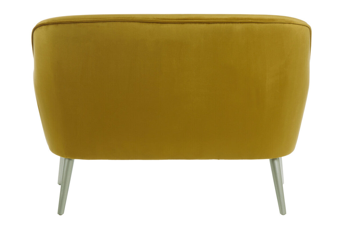 Louxor Mustard Velvet 2 Seater Sofa