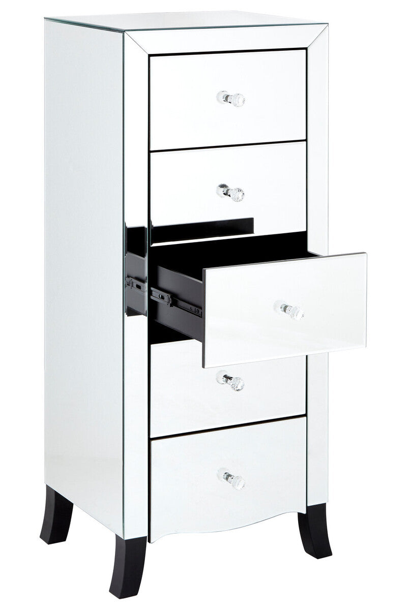 Graciela Mirrored 5 Drawer Chest