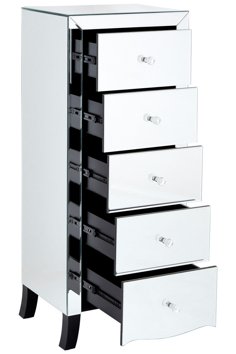 Graciela Mirrored 5 Drawer Chest