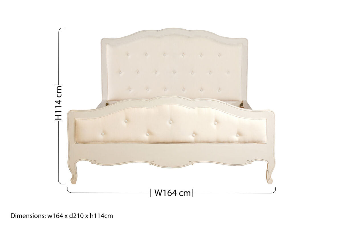 Loire White French Provincial Style King Bed