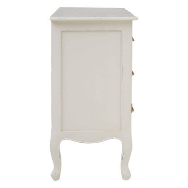 Loire White Wooden 3 Drawer Chest