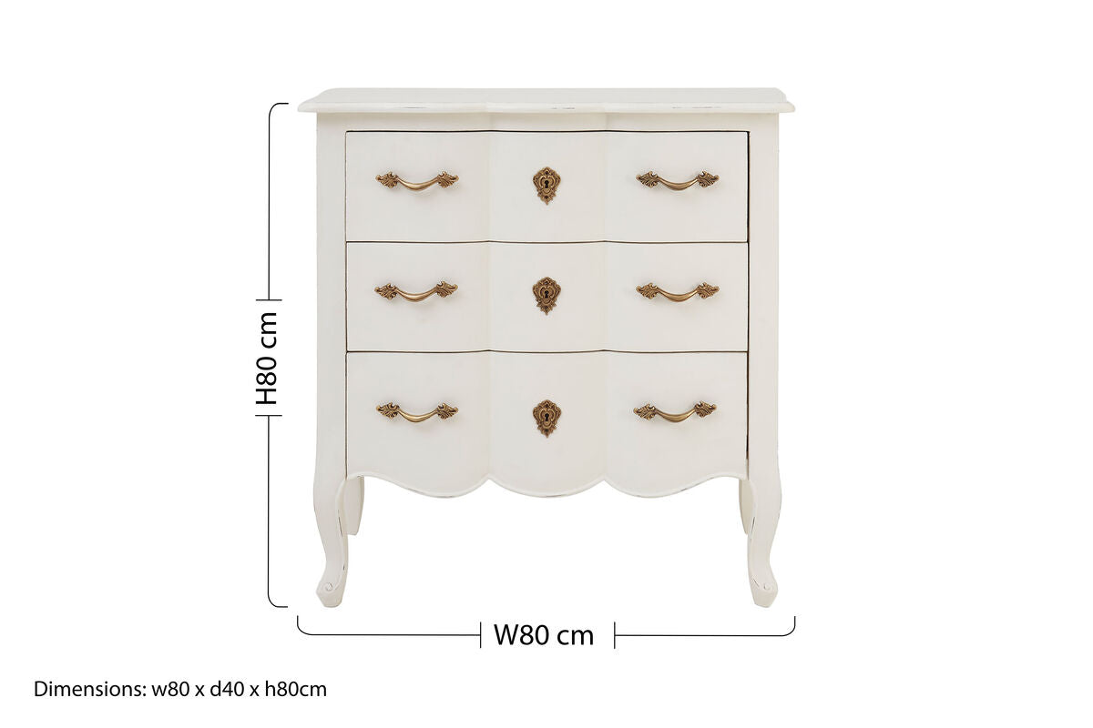 Kesena Antique Mirrored 6 Drawer Chest