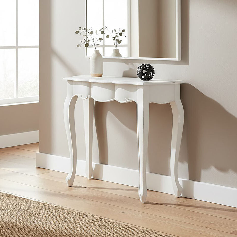 Loire White Wooden Console Table