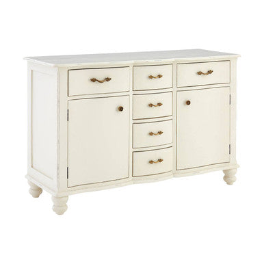 Loire White Wooden 2 Door and 6 Drawer Sideboard