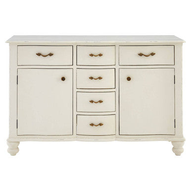 Loire White Wooden 2 Door and 6 Drawer Sideboard