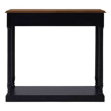 Loire Black and Natural Wood Top 1 Drawer Console Table
