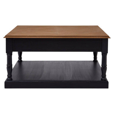 Loire Black and Natural Wooden 1 Drawer Coffee Table
