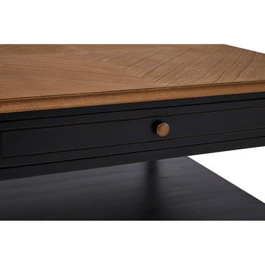 Loire Black and Natural Wooden 1 Drawer Coffee Table