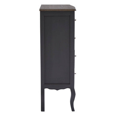 Loire Dark Grey Wooden 4 Drawer Chest