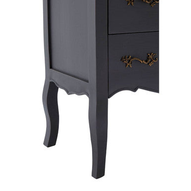 Loire Dark Grey Wooden 4 Drawer Chest