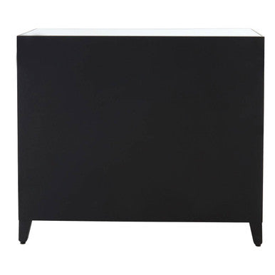 Knightsbridge Champagne Gold and Mirrored Chest of 3 Drawers
