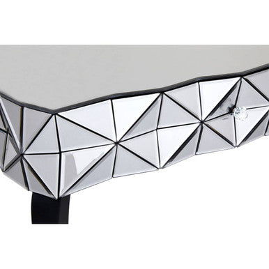Soho Smoked Faceted Mirror Coffee Table with Drawers