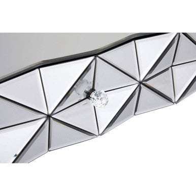 Soho Smoked Faceted Mirror Coffee Table with Drawers