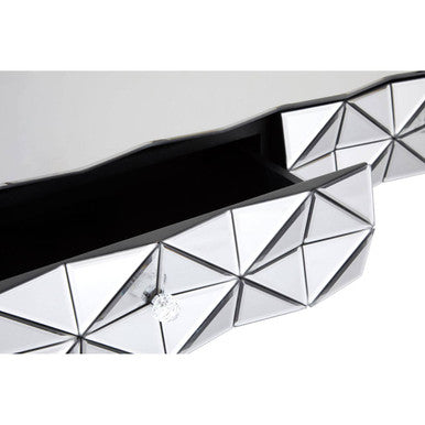 Soho Smoked Faceted Mirror Coffee Table with Drawers