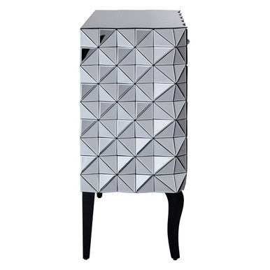 Soho Smoked Faceted Mirror 2 Door Sideboard