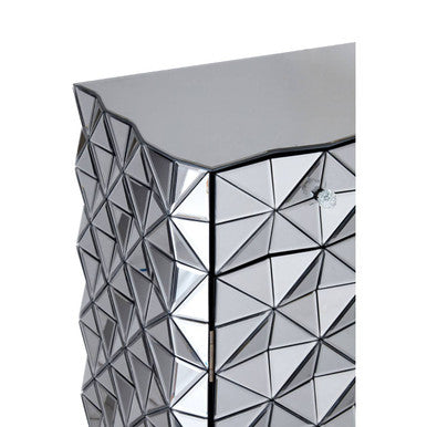 Soho Smoked Faceted Mirror 2 Door Sideboard