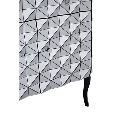 Soho Smoked Faceted Mirror 2 Door Sideboard