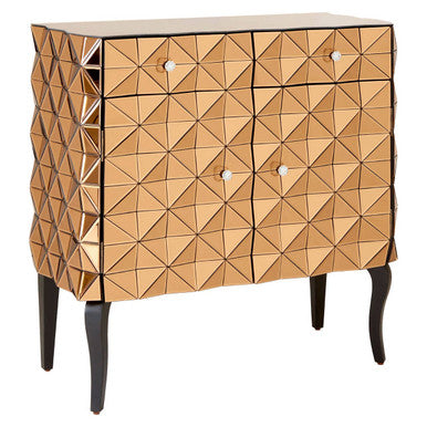 Soho Copper Faceted Mirror Cabinet