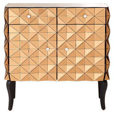 Soho Copper Faceted Mirror Cabinet
